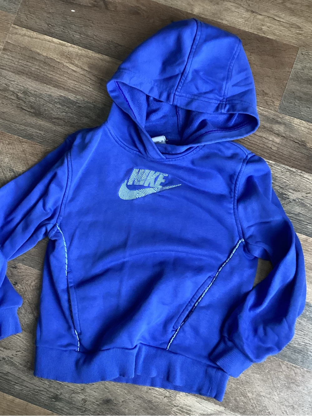 Nike Royal Blue Kids Pullover Hoodie with Logo
